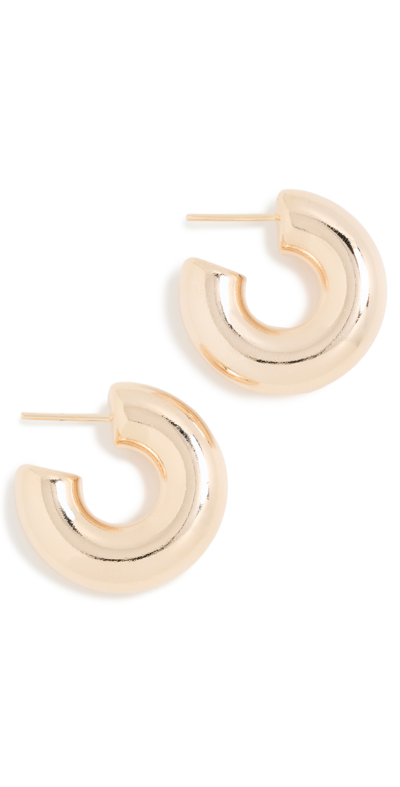 Adinas Jewels Bubble Hoop Earrings In Gold