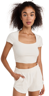 Alo Yoga Beachside Terry High Waist Shorts In Ivory