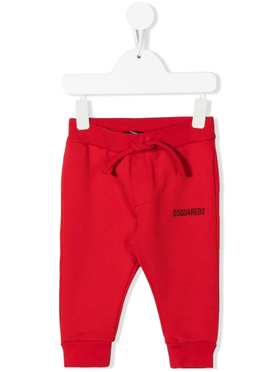 Dsquared2 Babies' Logo-print Track Pants In Rosso