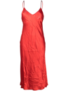 Balenciaga Fluid Silk Satin Slip Dress In Red