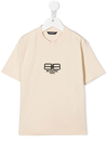 Balenciaga Kids' Bb Paris Icon Cotton T-shirt In Neutrals