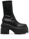 CASADEI PULL-ON PLATFORM BOOTS