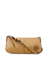 Tory Burch Mcgraw Wedge Leather Shoulder Bag In Beige