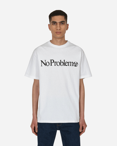 Aries No Problemo Slogan-print T-shirt In White