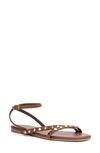 New York And Company Women's Farra Flat Sandals Women's Shoes In Cognac