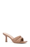 New York And Company Women's Evelina Heel Slide Sandals Women's Shoes In Nude
