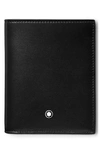 Montblanc Meisterstuck 6 Card Compact Wallet In Black