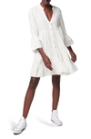 Faherty Kasey Organic Cotton Tiered Dress In White