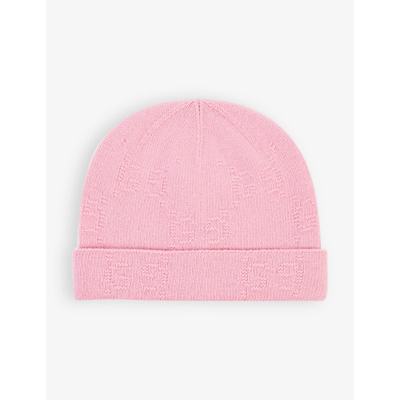 Gucci Kids' Gg-logo Wool Beanie Hat 0-12 Months In Pink