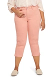 Nydj Chloe Side Slit Capri Jeans In Terra Cotta