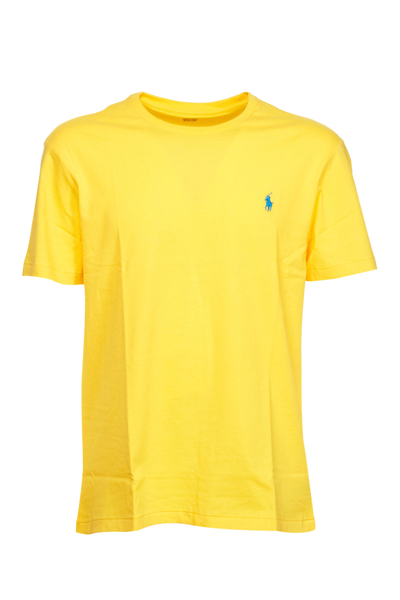 Ralph Lauren Round Neck T-shirt In Gold