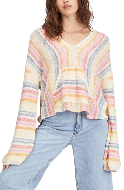 Billabong Baja Beach Stripe Hoodie In Vco-vintage Coral