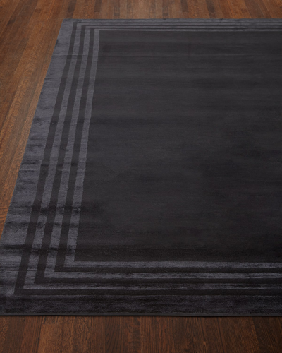 Polo Ralph Lauren Ellington Border Rug, 6' X 9' In Onyx