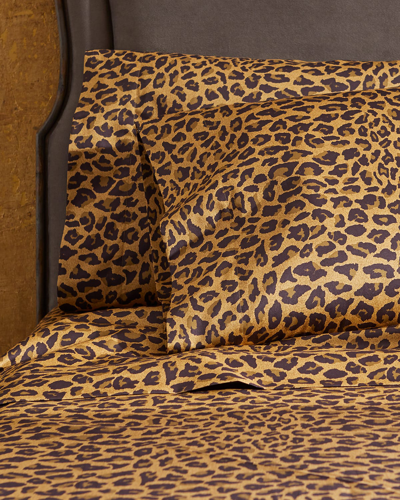 Home Treasures Leopard Print Standard Pillowcases, Set Of 2 In Cheetah