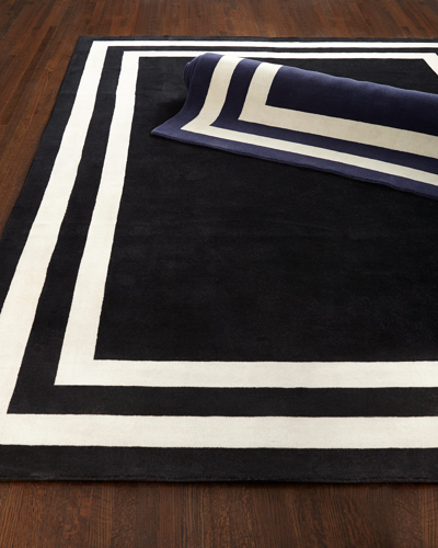 Polo Ralph Lauren Fitzgerald Border Rug, 8' X 10' In Jet Black