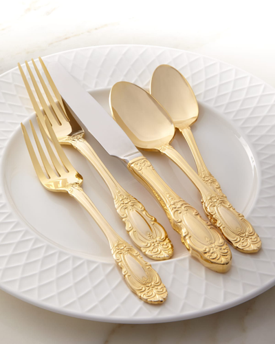 Wallace Silversmiths 65-piece Gold-plated Grand Duchess Flatware Service