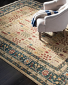 Ralph Lauren Marqaux Navy Power-loomed Rug, 8' X 10' In Beige