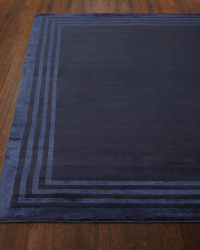 Polo Ralph Lauren Ellington Border Rug, 10' X 14' In Sapphire