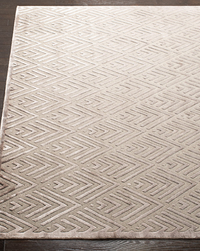 Polo Ralph Lauren Jazz Age Hand-knotted Rug, 8' X 10' In Silver Gray