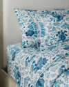 Matouk Pomegranate Standard Pillowcase Pair In Prussian Blue
