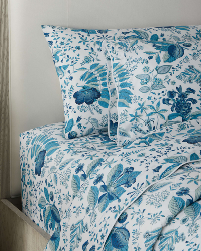 Matouk Pomegranate Standard Pillowcase Pair In Prussian Blue