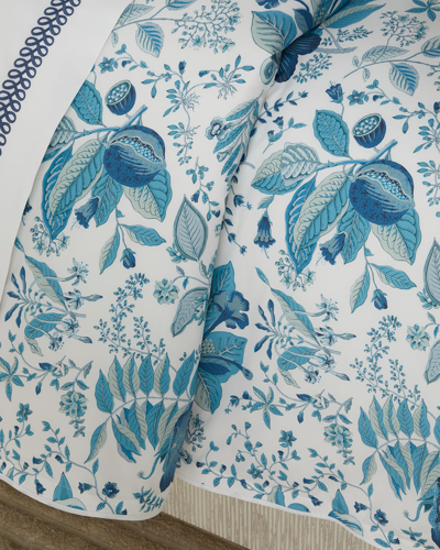 Matouk Pomegranate King Duvet In Prussian Blue