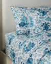 Matouk Pomegranate King Pillowcase Pair In Prussian Blue