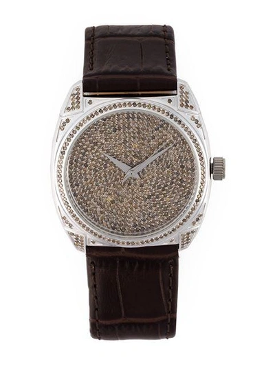 Christian Koban 'dom' Diamond Watch In Brown