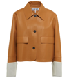 Loewe Leather Jacket In Warm Desert/rust