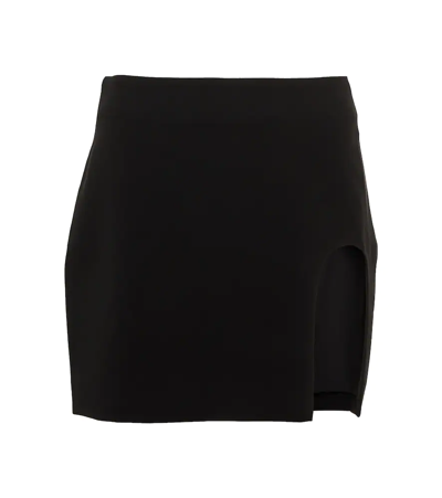 Monot Mônot Crêpe Miniskirt In Black