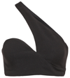 Monot One-shoulder Cropped Top In Black