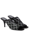 Gucci 90mm Gg Crystal-embellished Sandals In Nero/nero