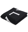 Alaïa Logo Jacquard Cotton Towel In Noir/blanc