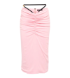 Versace Strap-detail High-waisted Skirt In Pink