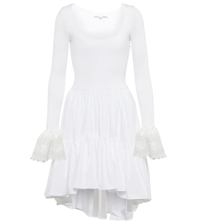 Caroline Constas Maise Jersey Minidress In White