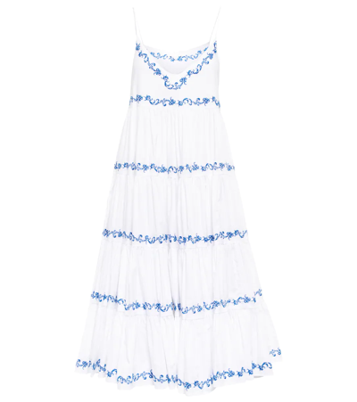 Caroline Constas Katrina Midi Dress In White | ModeSens