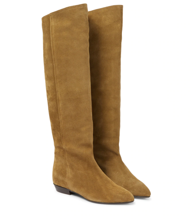 Isabel Marant 40mm Skarlet Suede Over-the-knee Boots In Brown