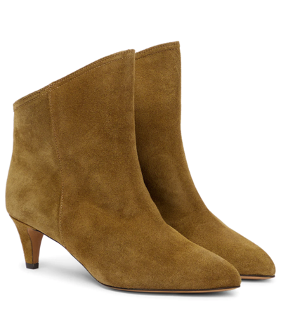 Isabel Marant Women's Dripi Suede Ankle Boots In Taupe