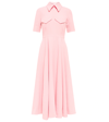 Emilia Wickstead Alice Pink Textured Midi Dress In Baby Pink