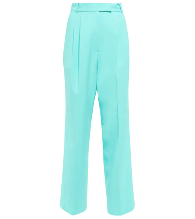 The Frankie Shop Bea High-rise Straight Pants In Blue