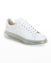 ALEXANDER MCQUEEN MEN'S OVERSIZED TRANSPARENT SOLE SNEAKERS