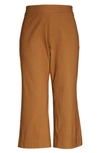 Vince Kick Flare Crop Pants In Toffee
