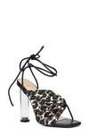 New York And Company Women's Carolle Clear Heel Sandals Women's Shoes In Black/white