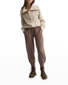 Varley Vine Ottoman Half Zip Pullover In Oatmeal Marl