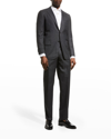 Kiton Men's Two-piece Solid Wool Suit In Gry