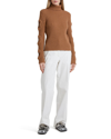 Jw Anderson Merino Wool Cutout-sleeve Turtleneck Sweater In Beige