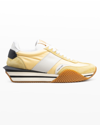 Tom Ford Men's James Colorblock Platform Low-top Sneakers In Pale Yellow