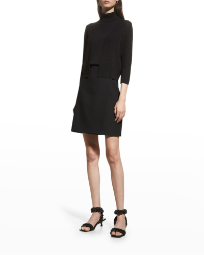 Lafayette 148 Cropped Open-front Cardigan