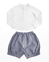 LOUELLE BOY'S FRENCH COLLAR SHIRT