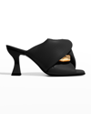 Jw Anderson Twist Chain Slide Sandals In Black